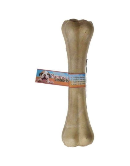 Loving Pets Nature's Choice 100% Natural Rawhide Pressed Bones - 10" Long (1 Bone)
