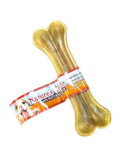 Loving Pets Nature's Choice 100% Natural Rawhide Pressed Bones - 6" Long (1 Bone)
