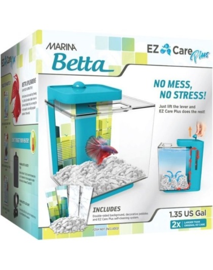 Marina Betta EZ Care Plus Aquarium Kit - 1.35 gallon - Blue