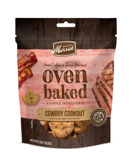 Merrick Oven Baked Cowboy Cookout Real Beef & Bacon Dog Treats - 11 oz
