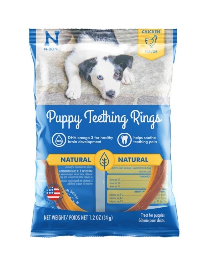 N-Bone Puppy Teething Ring - Chicken Flavor - Puppy Teething Ring - 3.5" Diameter (1 Pack)