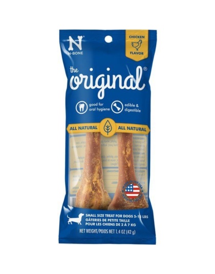 N-Bone The Original Chew Bone - Chicken Flavor - Small - Dogs 5-15 lbs (2 Pack)