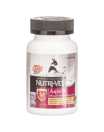 Nutri-Vet Aspirin for Dogs - Large Dogs over 50 lbs - 75 Count (300 mg)