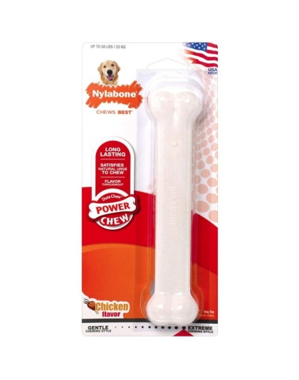 Nylabone Dura Chew Smooth White Dog Bone - Chicken Flavor - Giant (1 Pack)