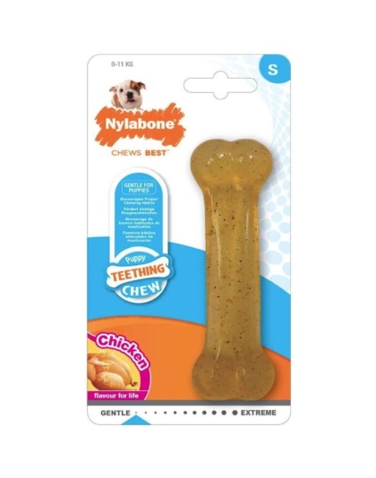 Nylabone Puppy Chew Dog Bone - Chicken Flavor - Regular - 4.5" Long (1 Pack)