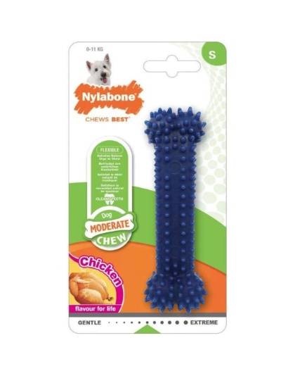 Nylabone Dental Chew Bone - Chicken Flavor - Regular (1 Pack)
