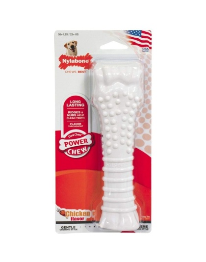 Nylabone Dura Chew Smooth White Dog Bone - Chicken Flavor - Souper (1 Pack)