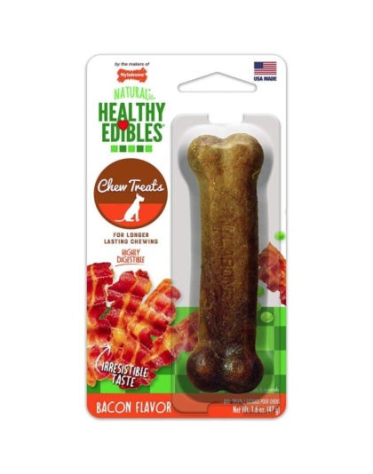 Nylabone Healthy Edibles Wholesome Dog Chews - Bacon Flavor - Regular (1 Pack)