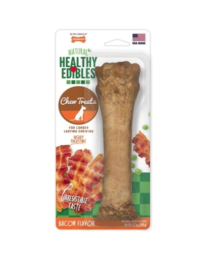Nylabone Healthy Edibles Wholesome Dog Chews - Bacon Flavor - Souper (1 Pack)