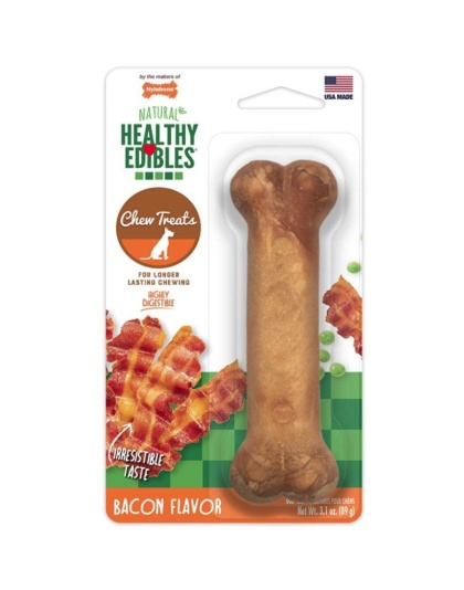 Nylabone Healthy Edibles Wholesome Dog Chews - Bacon Flavor - Wolf (1 Pack)
