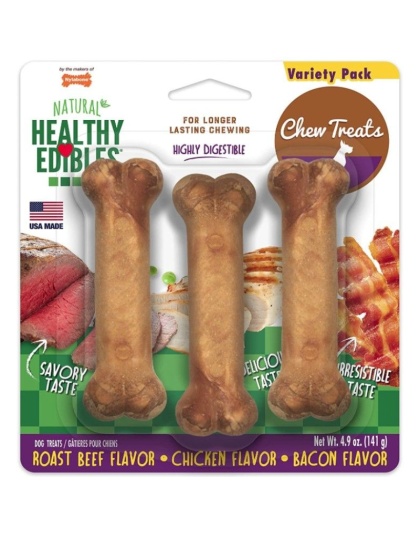 Nylabone Healthy Edibles Wholesome Dog Chews - Variety Pack - Regular (3 Pack)