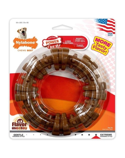 Nylabone Dura Chew Textured Ring - Flavor Medley - 1 Chew - Dogs over 50 lbs
