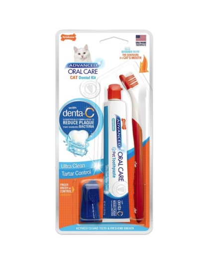 Nylabone Advanced Oral Care Cat Dental Kit - 1 count