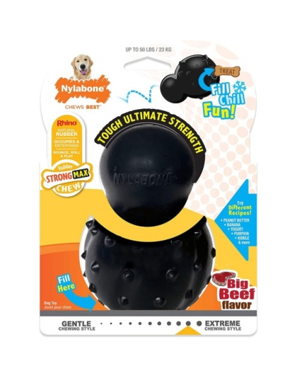 Nylabone Strong MAX Stuffable Chew Cone Toy Beef Flavor - Large - 1 count