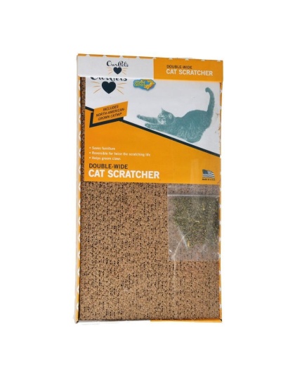 OurPets Cosmic Catnip Cosmic Double Wide Cardboard Scratching Post - 20in.L x 9.5in.W x 2in.H