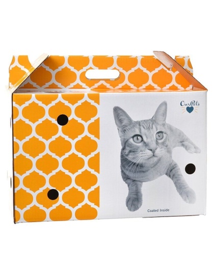 OurPets Cosmic Catnip Pet Shuttle Cardboard Carrier - Small - 15.5in.L x 10in.W x 10.75in.H