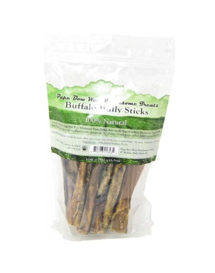 Papa Bow Wow Buffalo Bully Sticks - 6" Long - 1 lb