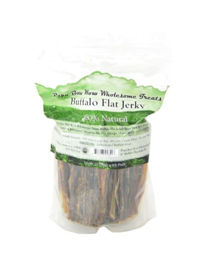 Papa Bow Wow Buffalo Flat Jerky - 6" Long - 1 lb