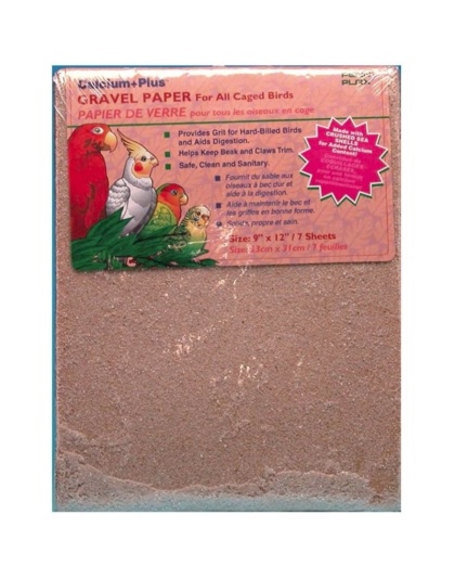 Penn Plax Calcium Plus Gravel Paper for Caged Birds - 9in. x 12in. - 7 Pack