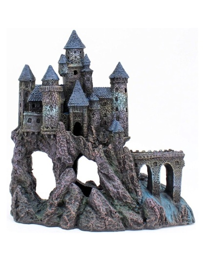 Penn Plax Dark Castle Aquarium Decor - 12"L x 8.5"W x 14"H