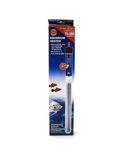 Penn Plax Cascade Submersible Heat Aquarium Heater - 300 Watts - 12" Long (75 Gallons)
