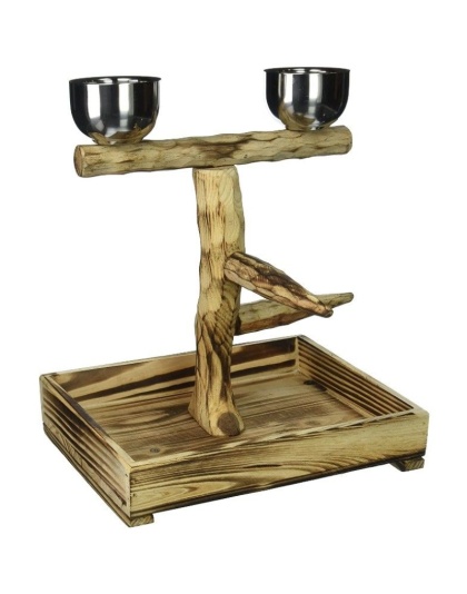 Penn Plax Bird Life Natural Wood Tree Perch - 11in. High - (Small & Medium Birds)