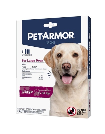 PetArmor Flea and Tick Treatment for Large Dogs (45-88 Pounds) - 3 count