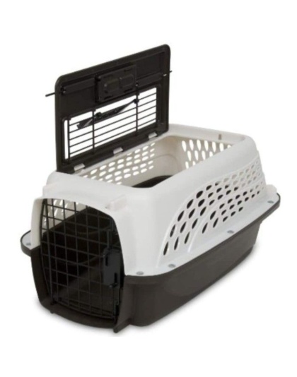 Petmate Two Door Top-Load Kennel White - Up to 10 lbs