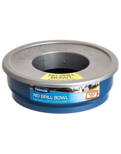 Petmate No-Spill Travel Bowl - Blue - 48 oz