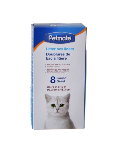 Petmate Cat Litter Pan Liner - Jumbo (8 Pack)