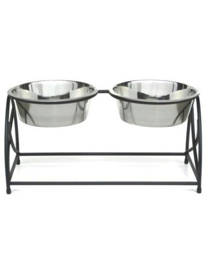 Butterfly Double Elevated Dog Feeder - Large