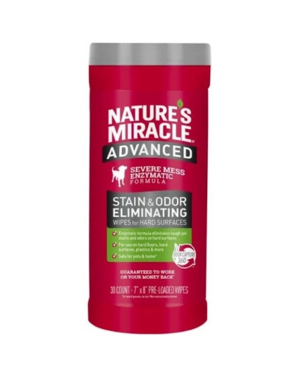 Pioneer Pet Nature's Miracle Advanced Stain and Odor Eliminating Wipes for Hard Surfaces - 30 count