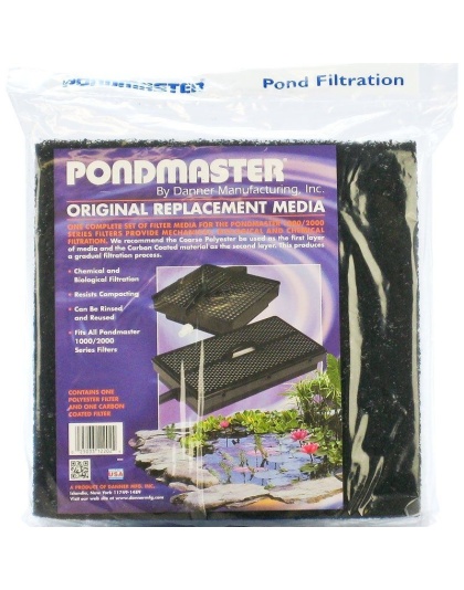Pondmaster Original Replacement Media - Carbon & Poyester Pads (12" Long x 12" Wide)