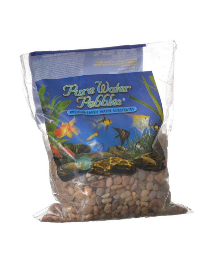 Pure Water Pebbles Aquarium Gravel - Cumberland River Gems - 2 lbs (6.3-9.5 mm Grain)