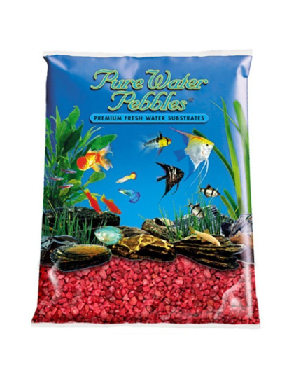 Pure Water Pebbles Aquarium Gravel - Currant Red - 25 lbs (3.1-6.3 mm Grain)
