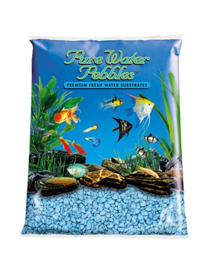 Pure Water Pebbles Aquarium Gravel - Heavenly Blue - 25 lbs (3.1-6.3 mm Grain)