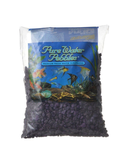 Pure Water Pebbles Aquarium Gravel - Purple Passion - 2 lbs (3.1-6.3 mm Grain)