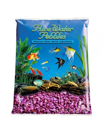 Pure Water Pebbles Aquarium Gravel - Neon Purple - 5 lbs (3.1-6.3 mm Grain)