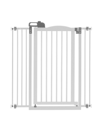 Tall One-Touch Gate II in White