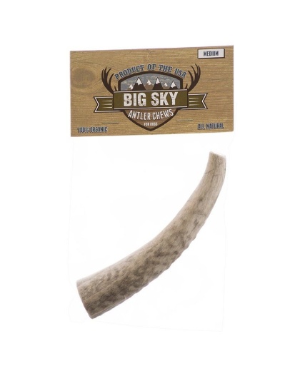 Big Sky Antler Chew for Dogs - Medium - 1 Antler - Dogs Over 40 lbs - (6"-7" Chew)