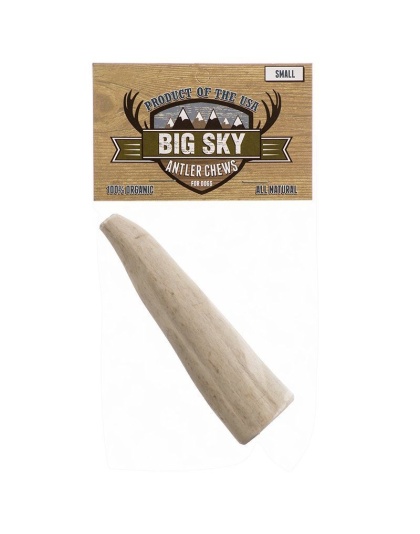 Big Sky Antler Chew for Dogs - Small - 1 Antler - Dogs 5-40 lbs - (4"-5" Chew)