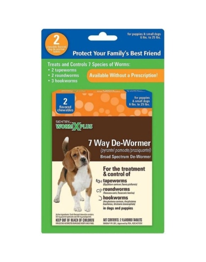 Sentry Worm X Plus - Small Dogs - 2 Count