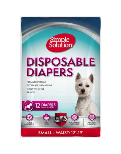 Simple Solution Disposable Diapers - Small - 12 Count - (Waist 15"-19")