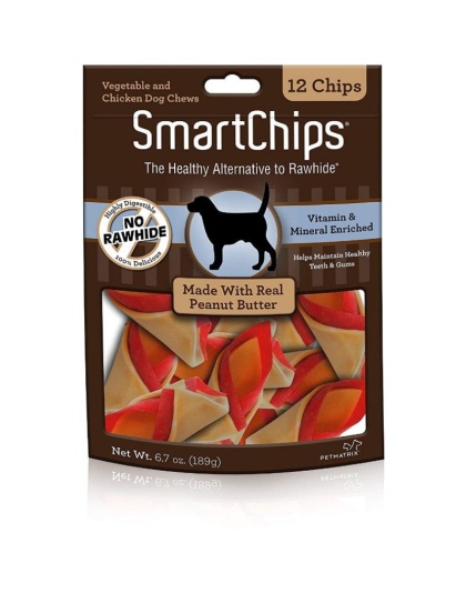 SmartBones SmartChips Peanut Flavored Dog Chews - 12 count