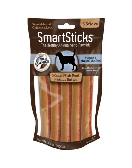 SmartBones SmartSticks - Peanut Butter Flavor - 5 Sticks