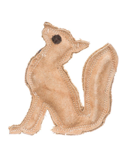 Spot Dura-Fused Leather Fox Dog Toy - 7" Long x 7.25" High