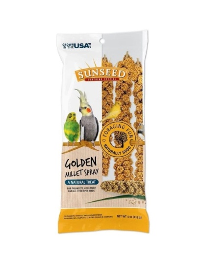 Sunseed Golden Millet Spray Natural Bird Treat - 4 oz