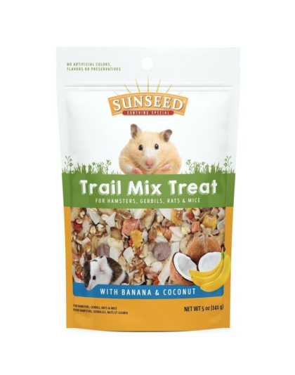 Sunseed Trail Mix Treat with Banana and Coconut for Hamster and Rats - 5 oz