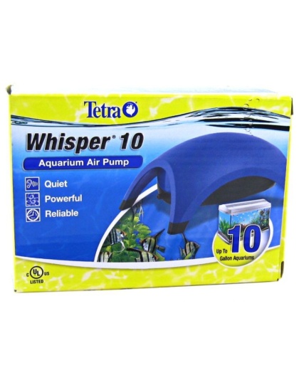 Tetra Whisper Aquarium Air Pumps (UL Listed) - Whisper 10 - Up to 10 Gallons (1 Outlet)