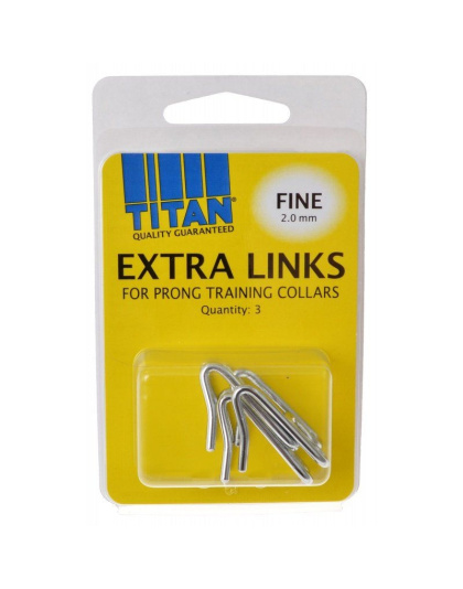 Titan Extra Links for Prong Training Collars - Fine (2.0 mm) - 3 Count